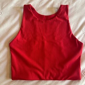 Girlfriend Collective RIB Dylan Tank Bra Small Scarlet